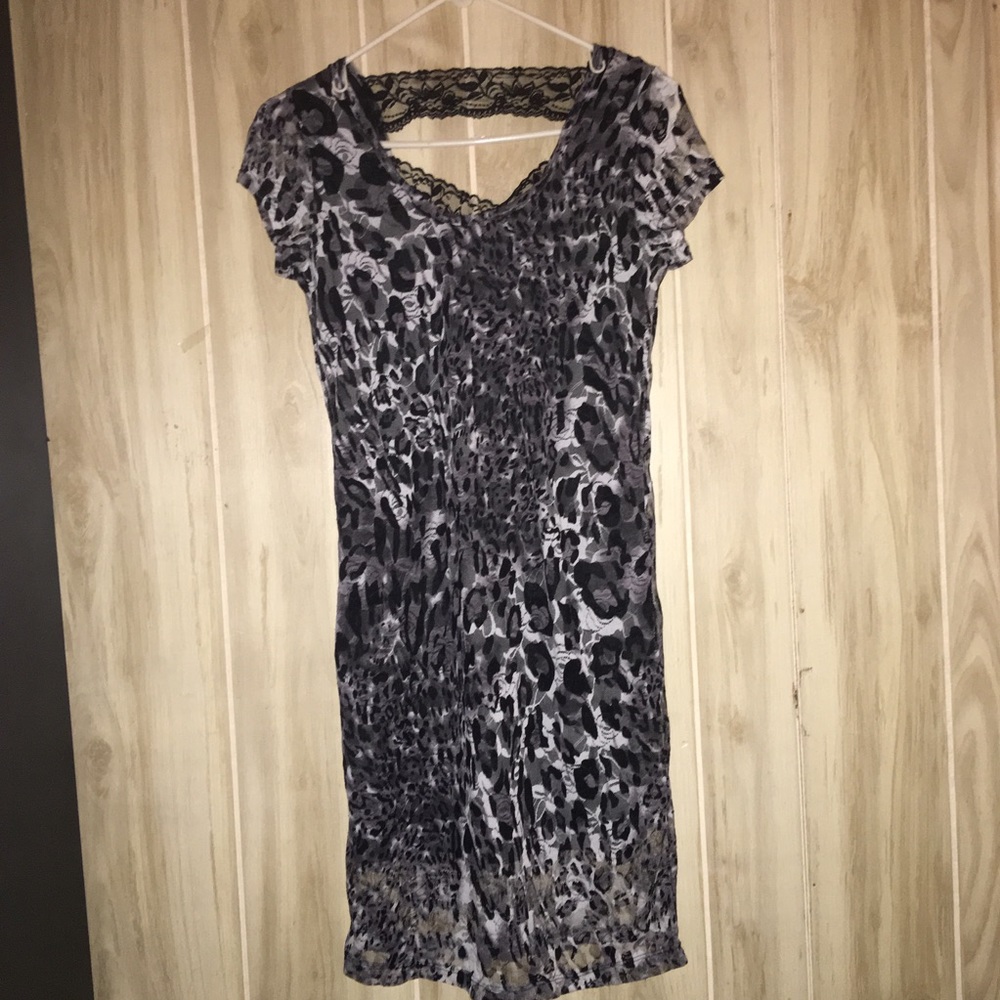 Leopard Lace Dress Medium